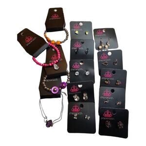 Paparazzi Bracelet and Pierced Earring Lot of 14 NEW Pieces  Lot 2593